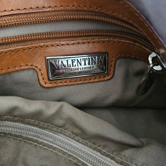 Valentina Italian Handmade Mustard Yellow Brown Convertible Bag Backpack Sling - Picture 7 of 7